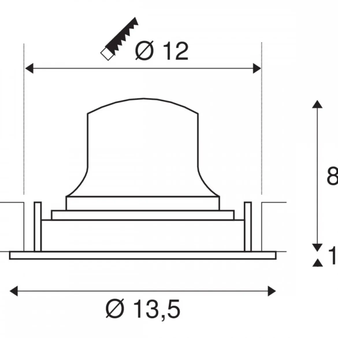 SLV 1003565 NUMINOS MOVE DL M LED Einbauleuchte schwenkbar weiß schwarz 2700K 20°