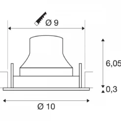 SLV 1009503 NUMINOS® MOVE S Deckeneinbauleuchte 2700K 55° weiß