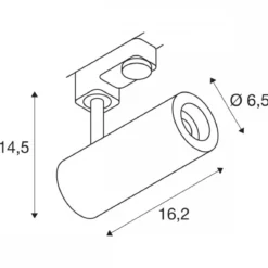 SLV 1004090 NUMINOS PHASE S 3 Phasen System Leuchte schwarz 4000K 24°