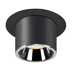 SLV 1007001 NUMINOS® PROJECTOR M Deckeneinbauleuchte 3000K 55° zylindrisch schwarz chrom