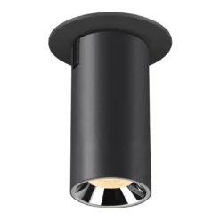 SLV 1006941 NUMINOS® PROJECTOR S Deckeneinbauleuchte 3000K 20° zylindrisch schwarz chrom