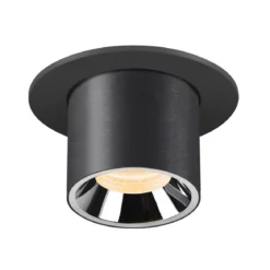 SLV 1006947 NUMINOS® PROJECTOR S Deckeneinbauleuchte 3000K 55° zylindrisch schwarz chrom