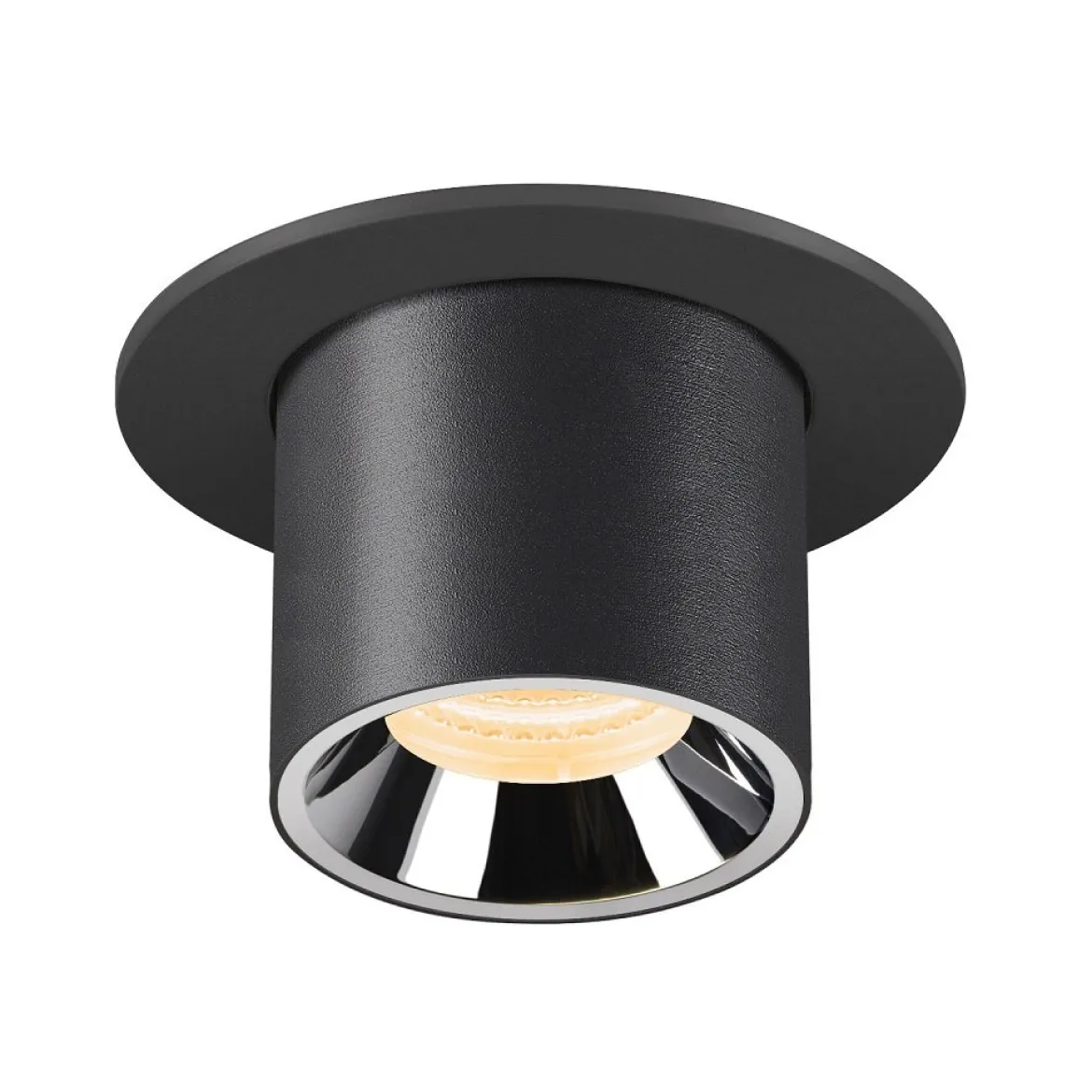 SLV 1006947 NUMINOS® PROJECTOR S Deckeneinbauleuchte 3000K 55° zylindrisch schwarz chrom