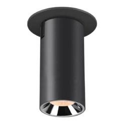 SLV 1006926 NUMINOS® PROJECTOR S Deckeneinbauleuchte 2700K 40° zylindrisch schwarz chrom