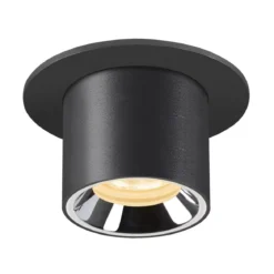 SLV 1006893 NUMINOS® PROJECTOR XS Deckeneinbauleuchte 3000K 55° zylindrisch schwarz chrom