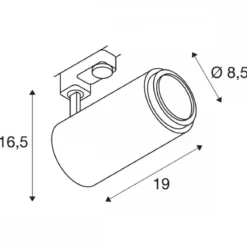 SLV 1006109 NUMINOS® ZOOM M PHASE 3 Phasen Spot weiß 20W 2700K 15-60°