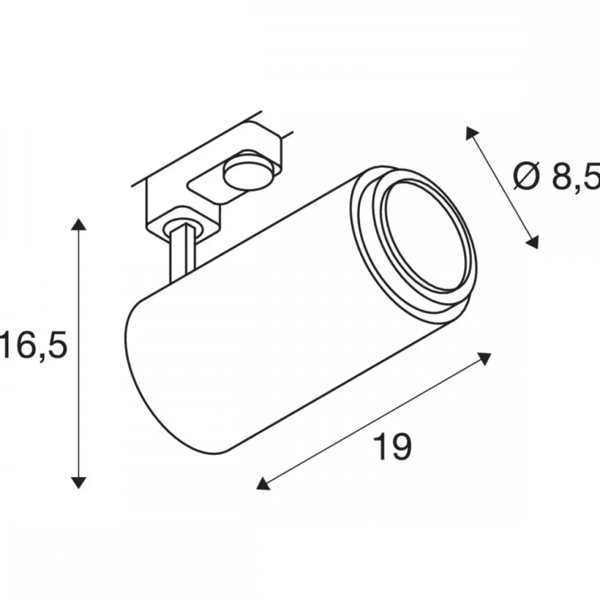 SLV 1006111 NUMINOS® ZOOM M PHASE 3 Phasen Spot weiß 20W 3000K 15-60°