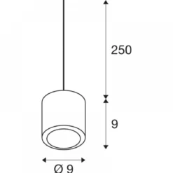 SLV 1004672 OCULUS PD LED Pendelleuchte single schwarz DIM-TO-WARM 2000-3000K