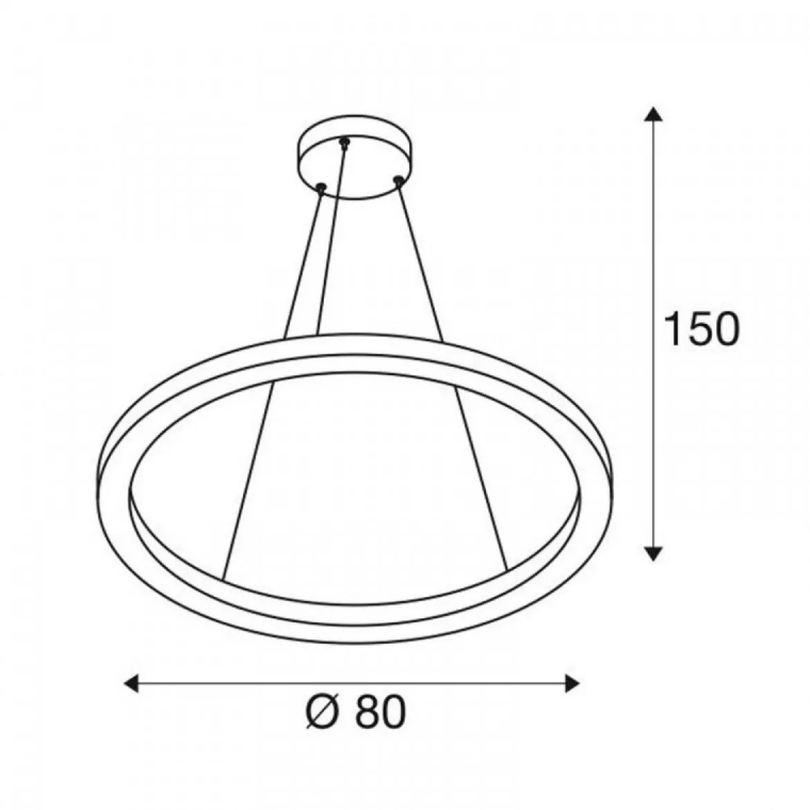 SLV 1002911 ONE 80 DALI Indoor LED Pendelleuchte schwarz