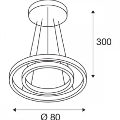 SLV 1004767 ONE DOUBLE PD DALI UP DOWN LED Pendelleuchte schwarz CCT switch 3000 4000K