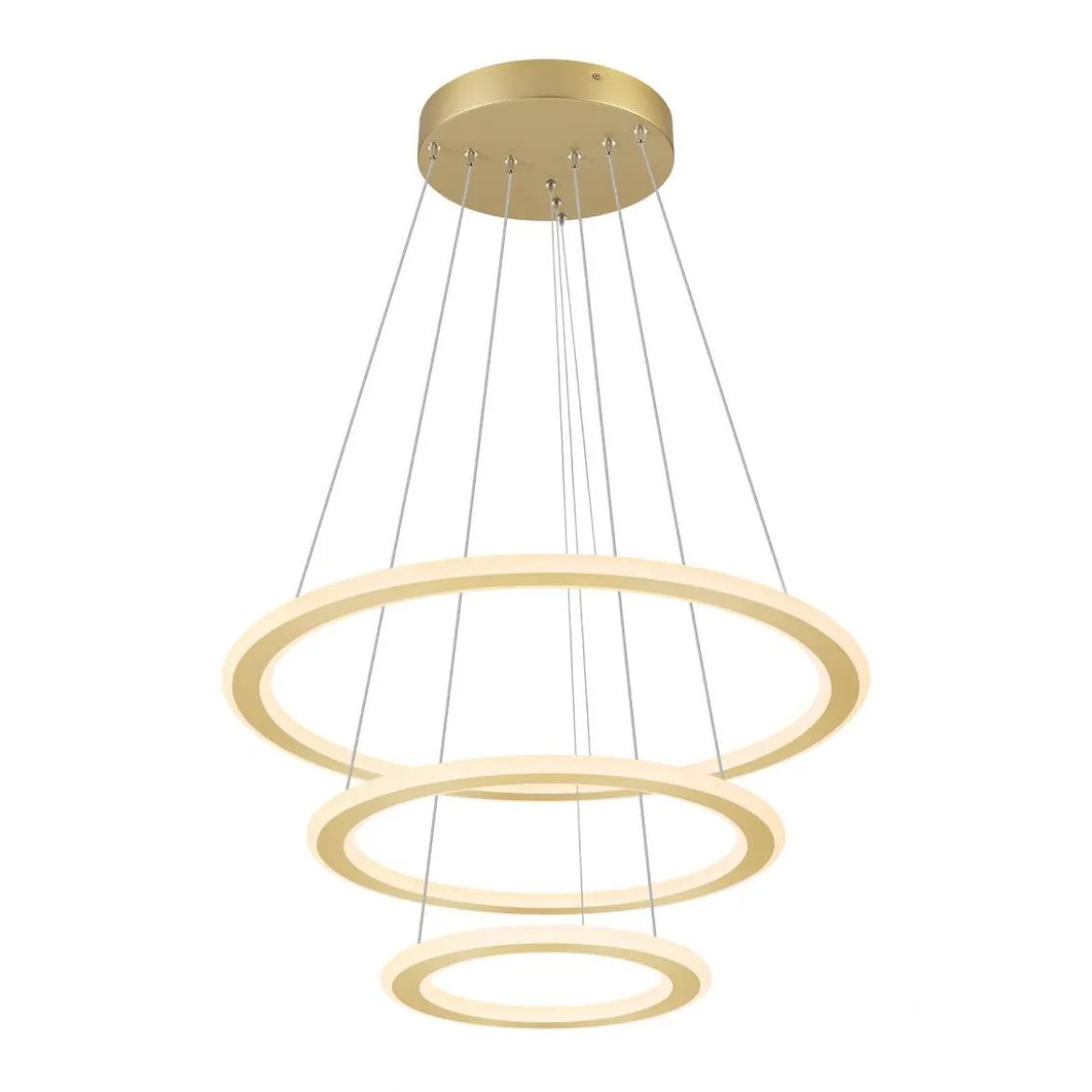 SLV 1007703 ONE FLAT Pendelleuchte triple 80cm 2700K 3000K DALI Touch messing