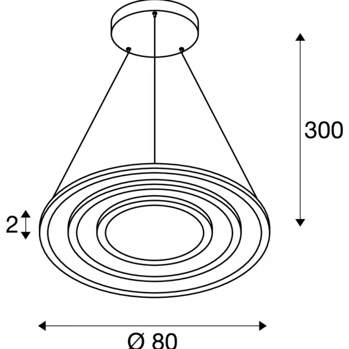 SLV 1007703 ONE FLAT Pendelleuchte triple 80cm 2700K 3000K DALI Touch messing