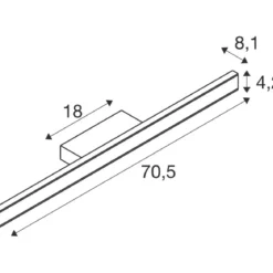 SLV 1008082 ONE LINEAR 70 Wandaufbauleuchte UP-DOWN 2700-3000K PHASE weiß