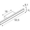 SLV 1008084 ONE LINEAR 50 Wandaufbauleuchte UP-DOWN 2700-3000K PHASE schwarz