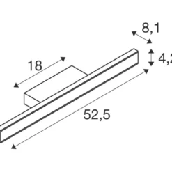 SLV 1008084 ONE LINEAR 50 Wandaufbauleuchte UP-DOWN 2700-3000K PHASE schwarz