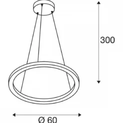 SLV 1004762 ONE 60 PD DALI UP DOWN LED Pendelleuchte weiß CCT switch 3000 4000K