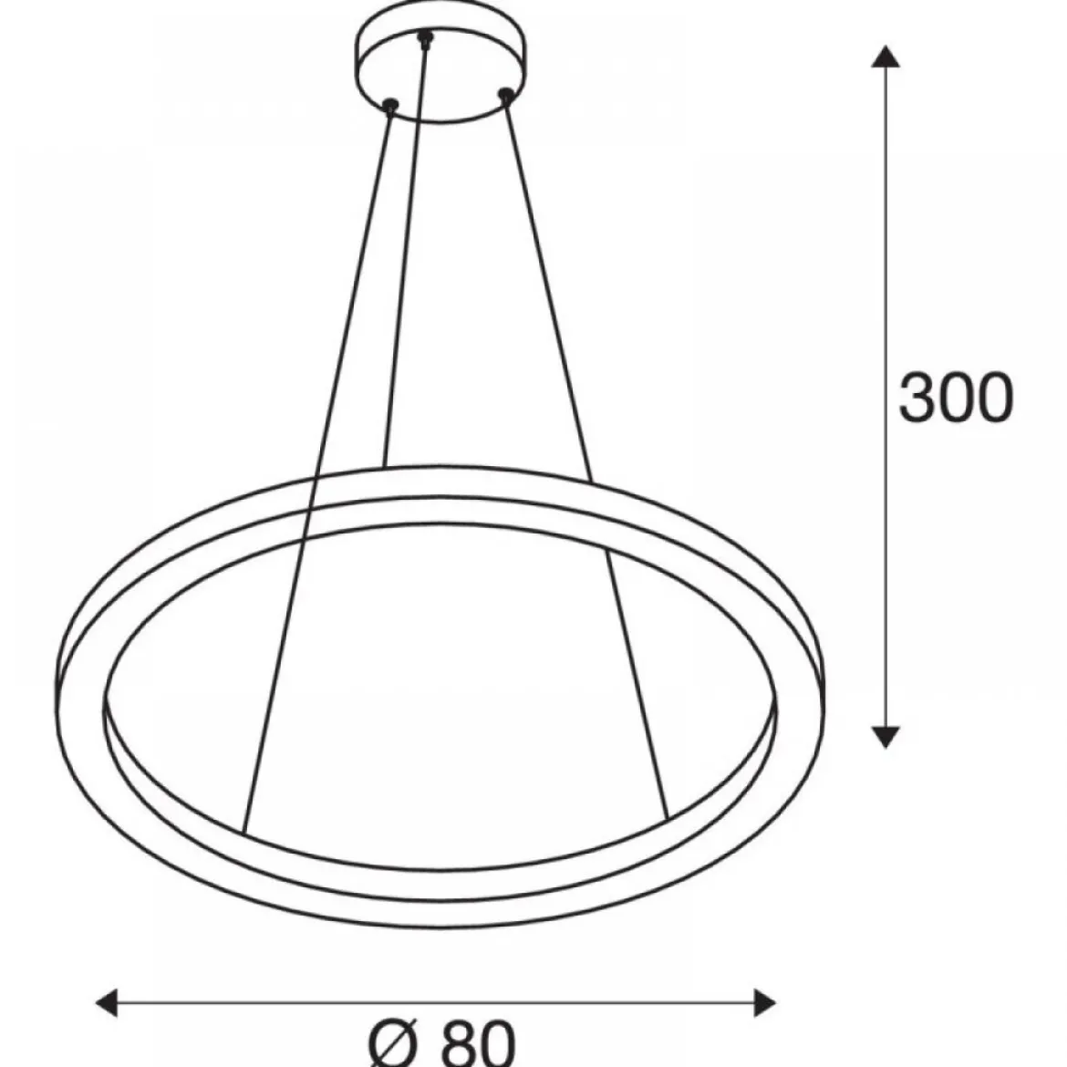 SLV 1004763 ONE 80 PD DALI UP DOWN LED Pendelleuchte schwarz CCT switch 3000 4000K