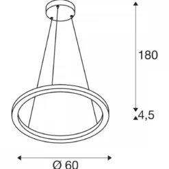 SLV 1005177 ONE 60 PHASE up and down Pendelleuchte messing 24W CCT 130°