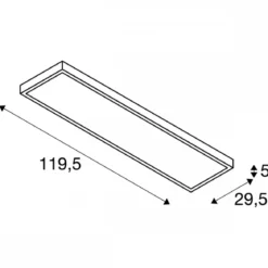 SLV 1003052 PANEL DALI Indoor LED Deckenaufbauleuchten 1200x300mm weiß 3000K