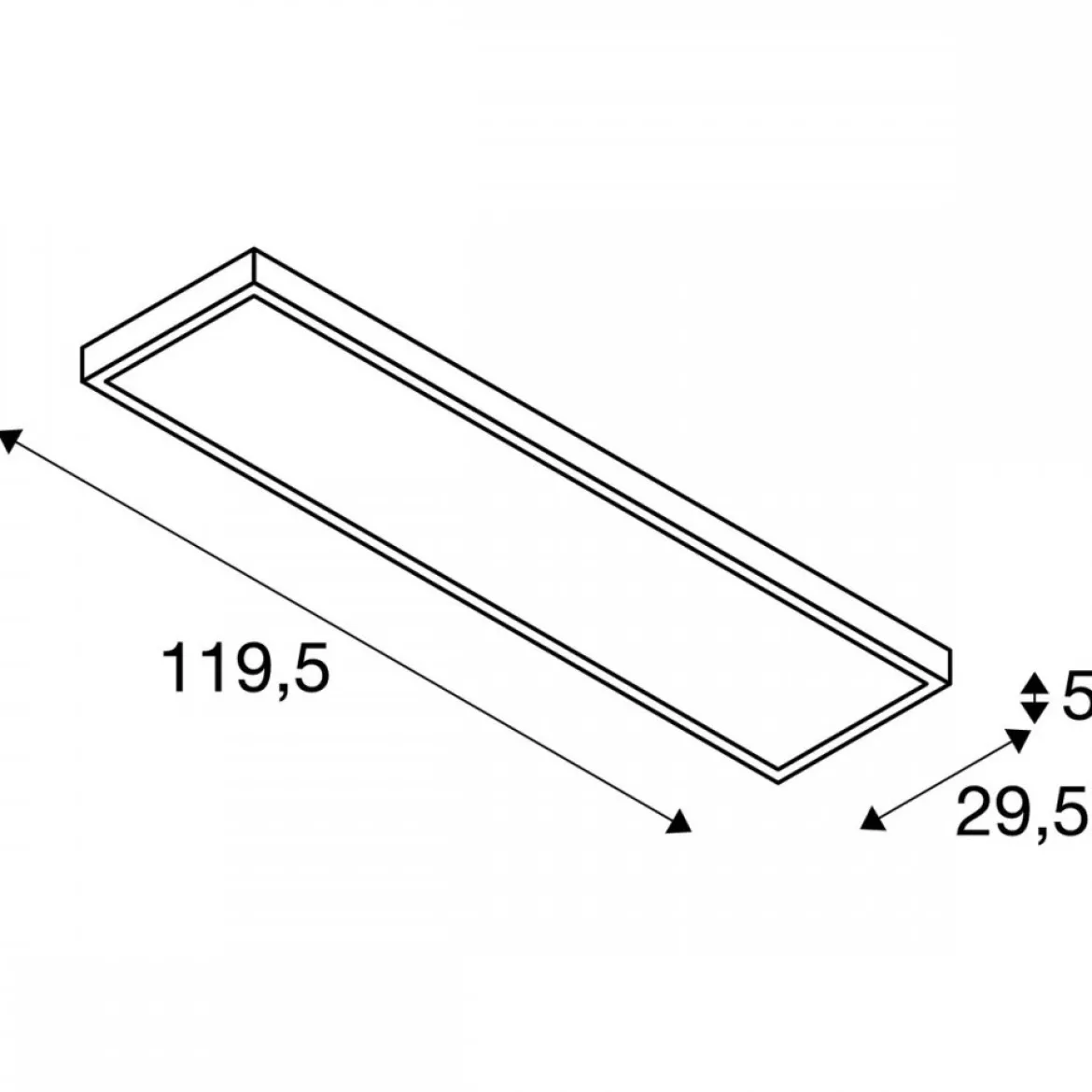 SLV 1003053 PANEL DALI LED Deckenaufbauleuchten 1200x300mm weiß 4000K