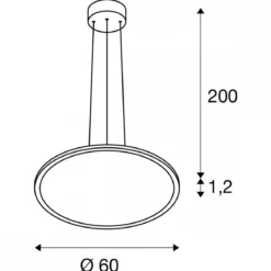 SLV 1010426  PANEL 60 Pendelleuchte Phase CCT 90° weiß