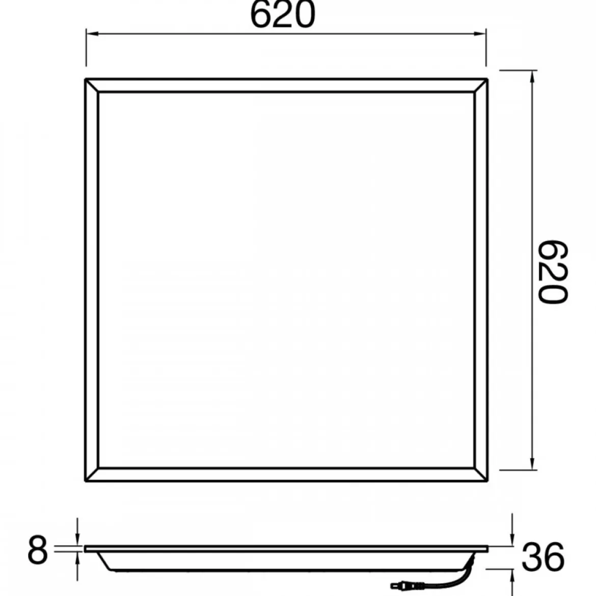 SLV 1010110 PANEL P 625 45 830 WB UGR19 ML WH