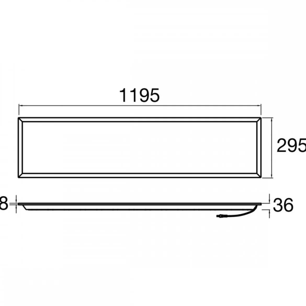 SLV 1010115 PANEL P 1200x300 45 840 WB UGR19 ML DALI WH