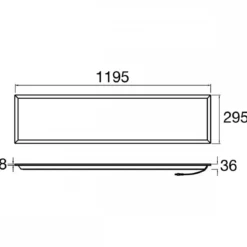 SLV 1010114 PANEL P 1200x300 45 830 WB UGR19 ML WH