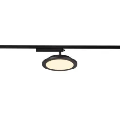 SLV 1004935 PANEL TRACK round 200mm 1-Phasen Spot schwarz 18W 3000K