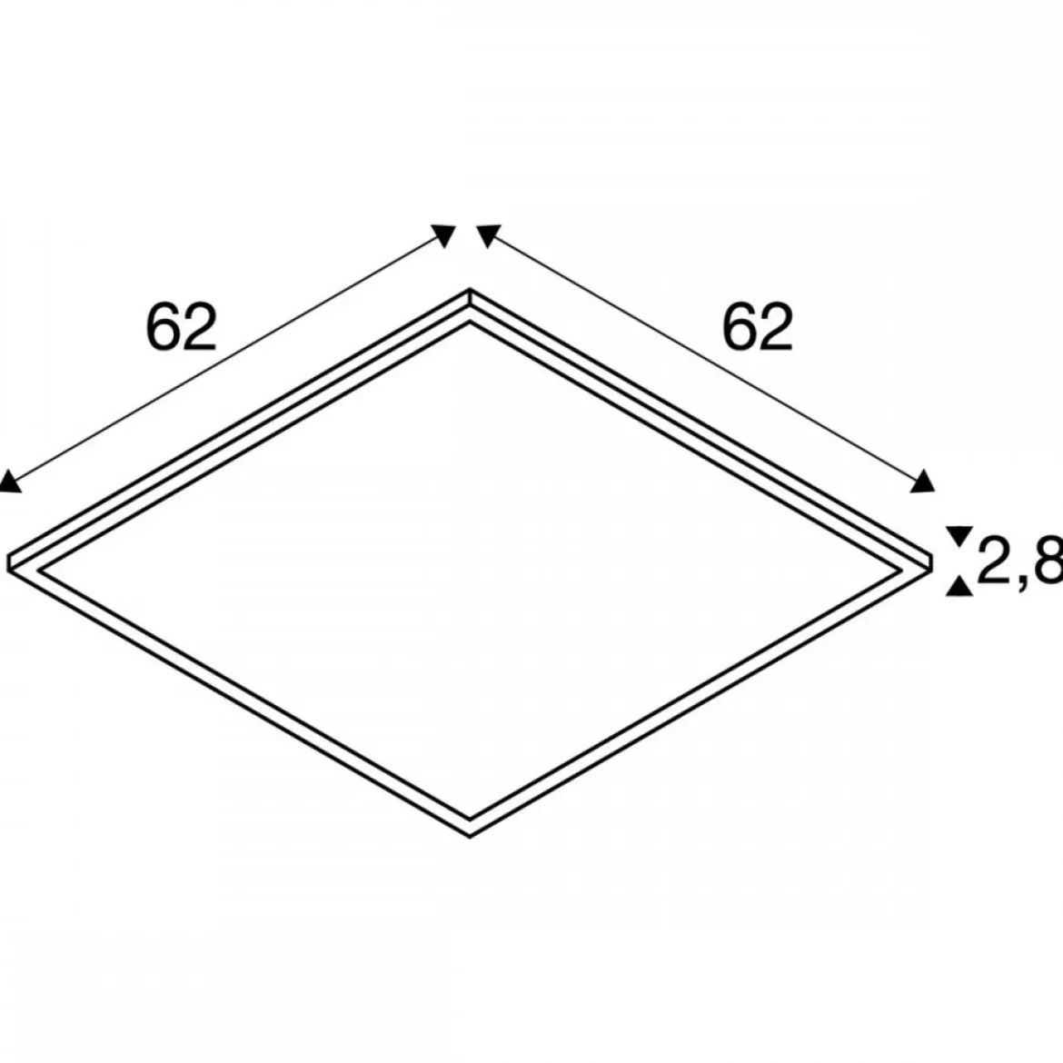 SLV 1007504 PANEL V DALI 600 34W 830/840 UGR