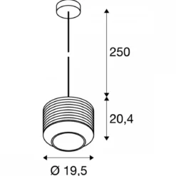 SLV 1007589 PANTILO ROPE 20 Pendelleuchte 250cm E27 gold
