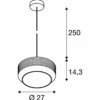 SLV 1007599 PANTILO ROPE 27 Pendelleuchte 250cm E27 gold
