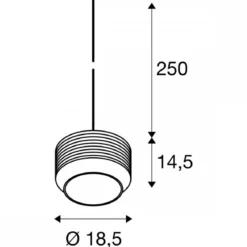 SLV 1007597 PANTILO ROPE 19 Pendelleuchte 250cm E27 gold