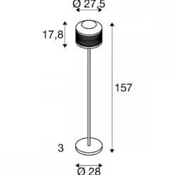 SLV 1010206 PANTILO ROPE 27 Stehleuchte 1-flammig E27 gold 157cm