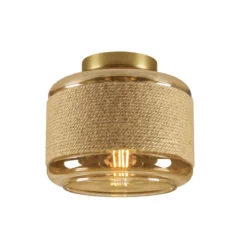 SLV 1007592 PANTILO ROPE 19 Wand- und Deckenaufbauleuchte zylindrisch E27 gold