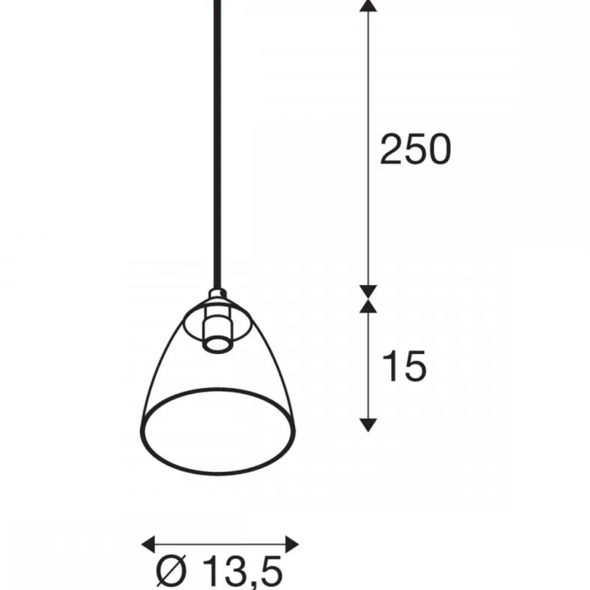SLV 1006159 PARA CONE GL GU10 Pendelleuchte schwarz transparent