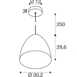 SLV 1008130 PARA CONE 20 Pendelleuchte kupfer weiß E27