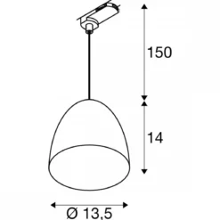 SLV 1008061 Para Cone 14 Pendelleuchte schwarz gold GU10 inkl. 3Phasen-Adapter