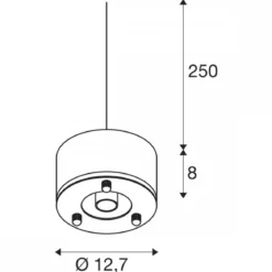 SLV 1005214 PARA DOME E27 Pendelleuchte schwarz