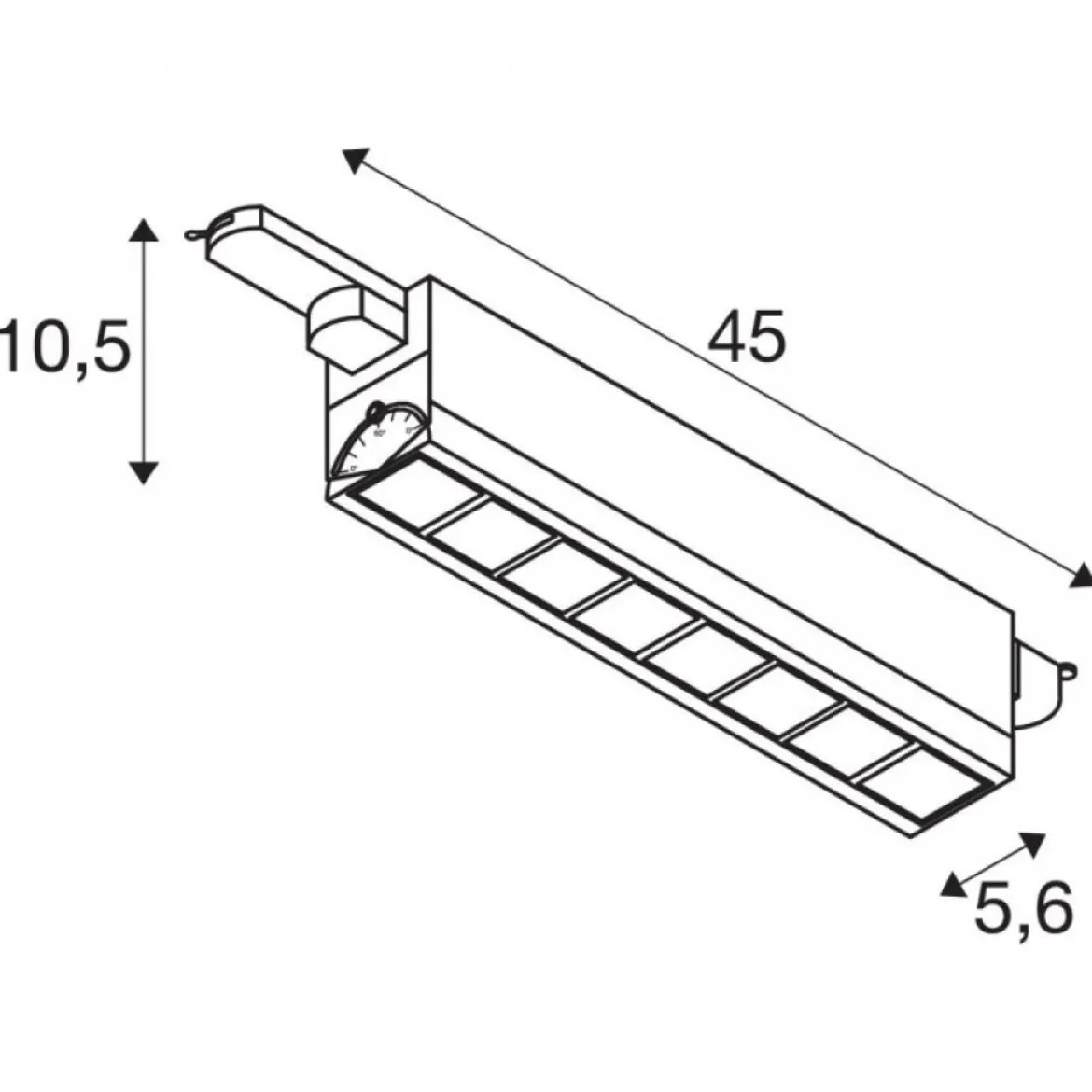 SLV 1004692 3-Phasen System Leuchte Dali SIGHT MOVE schwarz 4000K dimmbar