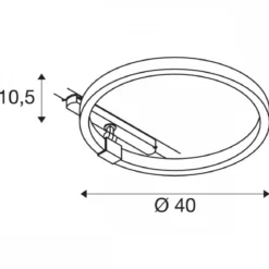 SLV 1004772 3Phasen System Leuchte One 40 Track Dali weiß 4000K