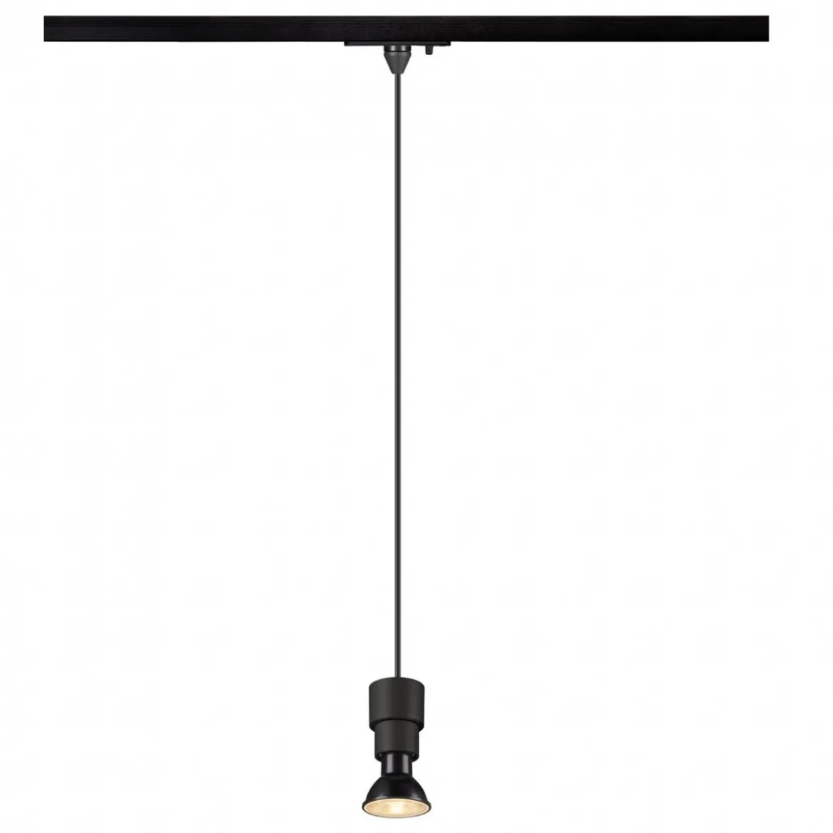 SLV 1008207 PURI 2.0 Basic 1-Phasen Pendelleuchte ohne Schirm GU10 max. 6W schwarz