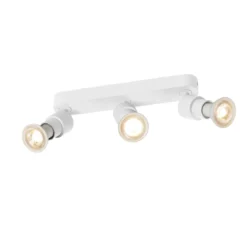 SLV 1008234 PURI 2.0 Basic Wand- und Deckenleuchte long 3-flammig ohne Schirm weiß GU10