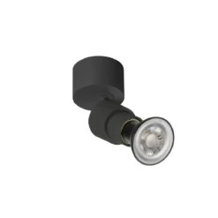 SLV 1008229 PURI 2.0 Basic Wand- und Deckenleuchte 1-flammig ohne Schirm schwarz GU10