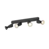 SLV 1008239 PURI 2.0 Basic Wand- und Deckenleuchte long 4-flammig ohne Schirm schwarz GU10