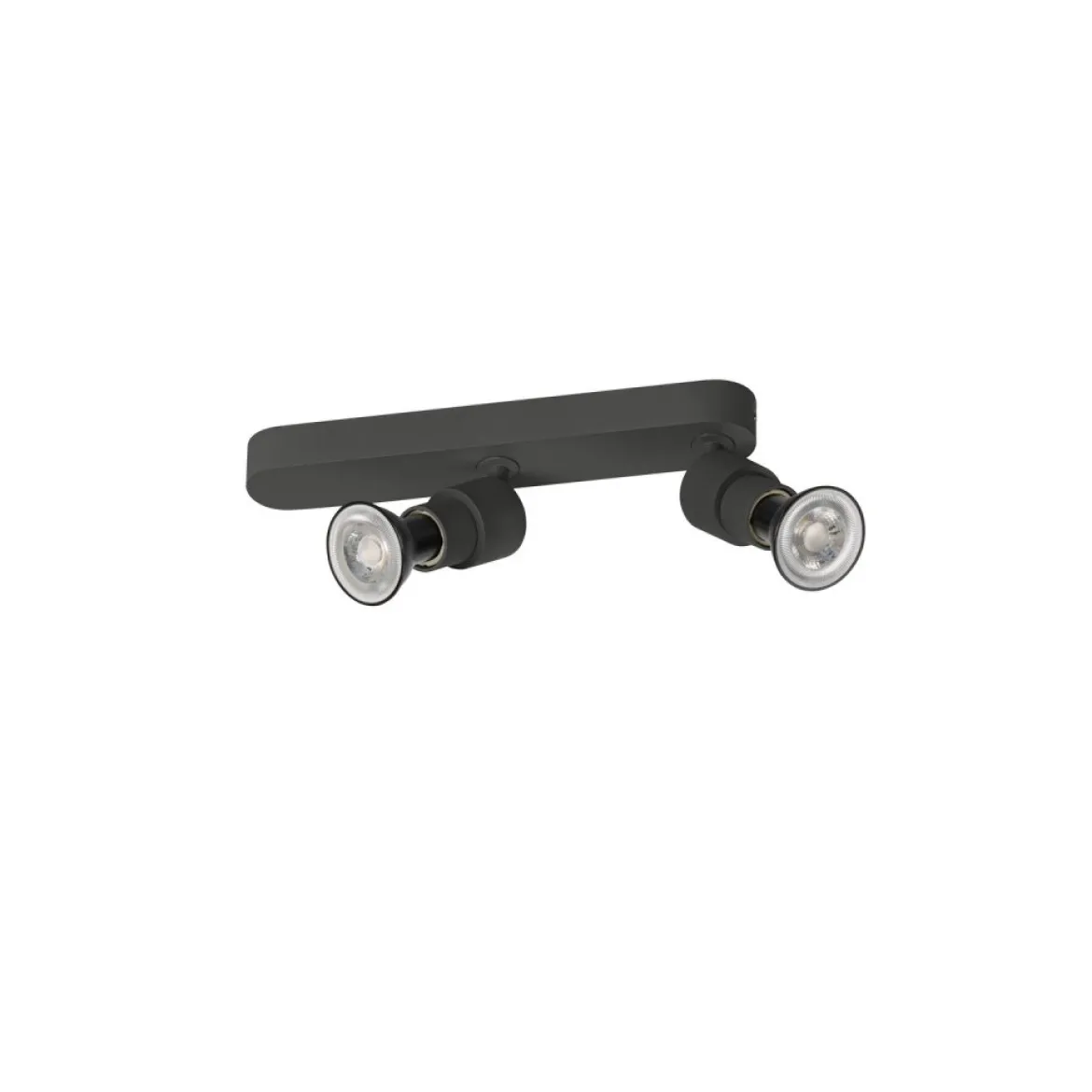 SLV 1008233 PURI 2.0 Basic Wand- und Deckenleuchte 2-flammig ohne Schirm schwarz GU10