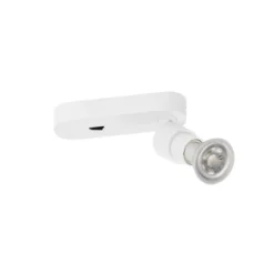 SLV 1008230 PURI 2.0 Basic Wand- und Deckenleuchte 1-flammig Schalter ohne Schirm weiß GU10