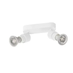 SLV 1008240 PURI 2.0 Basic Wand- und Deckenleuchte long 2-flammig ohne Schirm weiß GU10