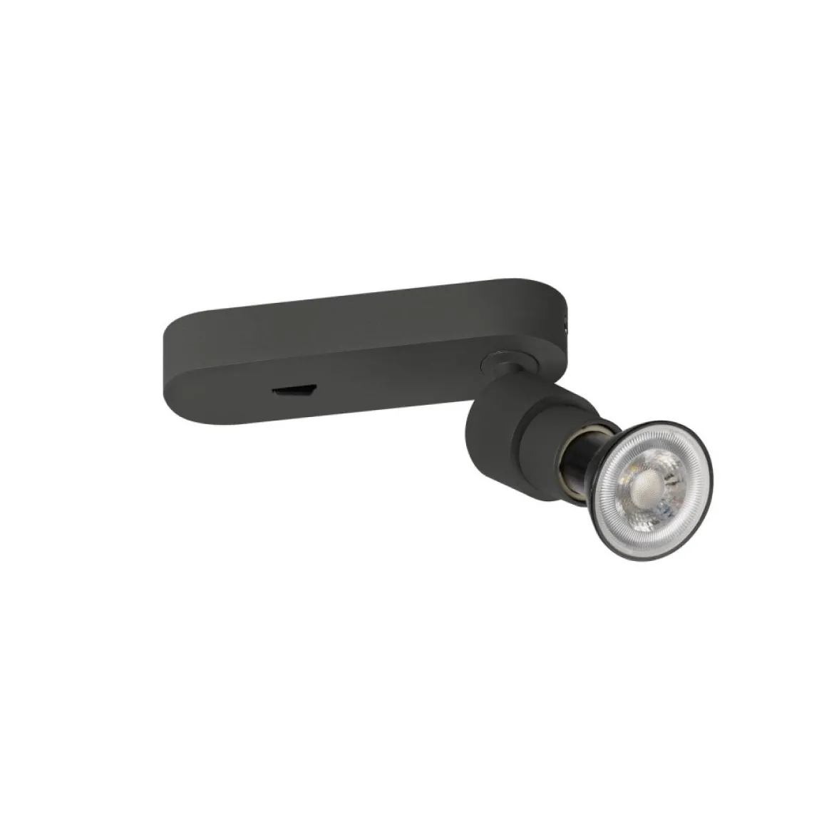 SLV 1008231 PURI 2.0 Basic Wand- und Deckenleuchte Schalter ohne Schirm schwarz GU10