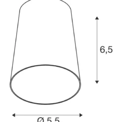 SLV 1008218 PURI 2.0 Cone Leuchtenschirm 6.5cm weiß